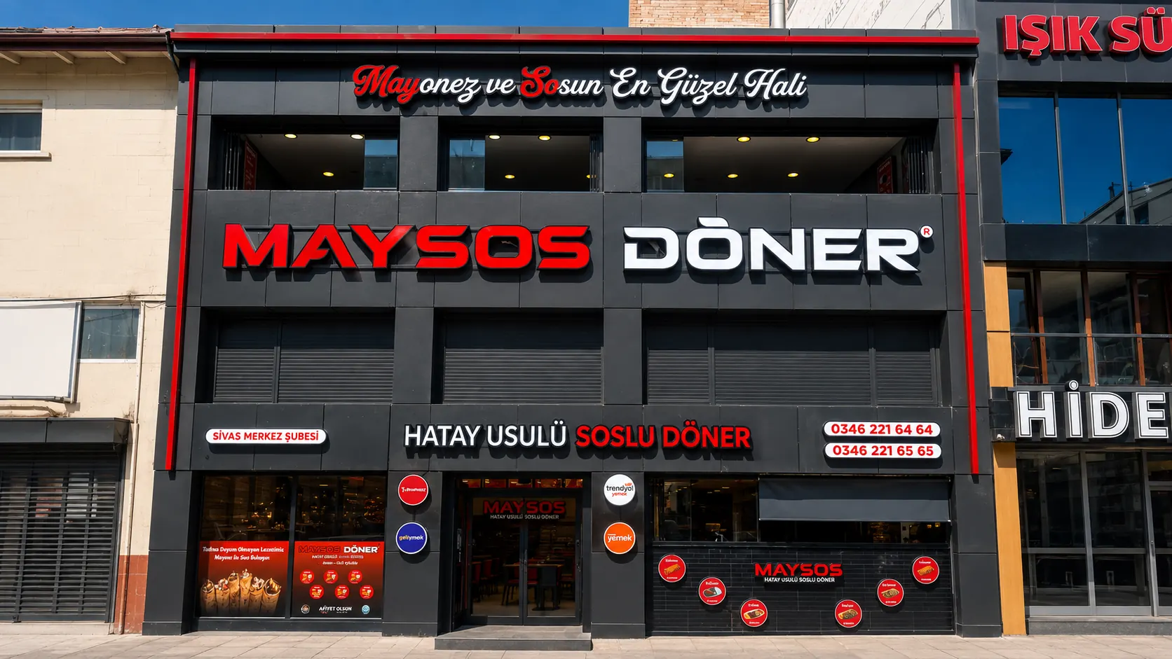 Maysos Döner Sivas Şubesi şube görünümü